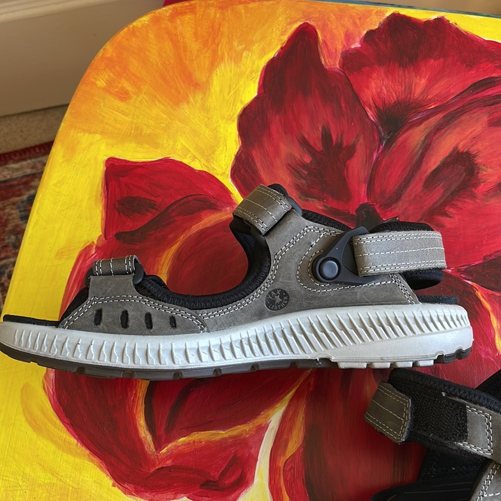 Yak Leather Ecco Sandals. Beautiful! Only worn once!